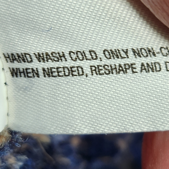 Gap Lamb's Wool Navy & Tan Open Front Cardigan Size XSmall - Picture 7 of 7